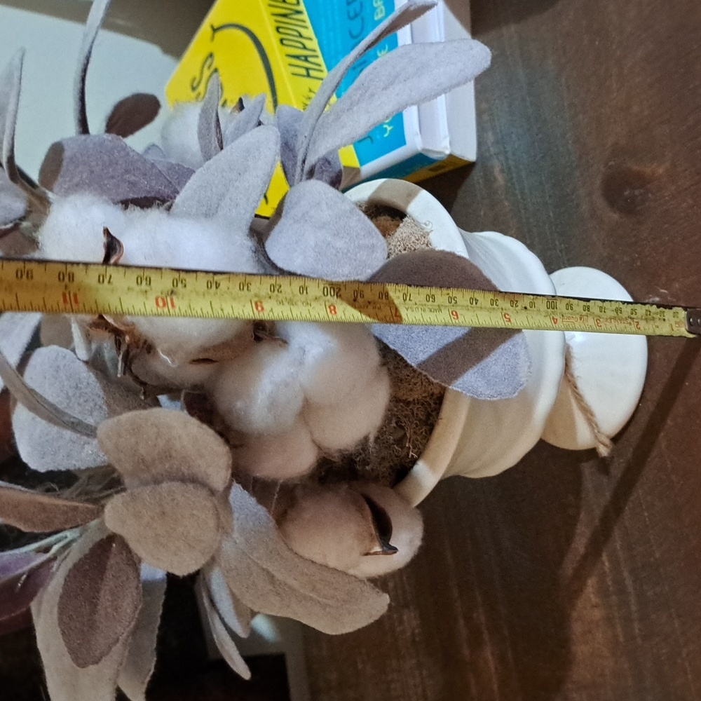 Elegant White Potted Faux Plant EUC - Picture 5 of 6